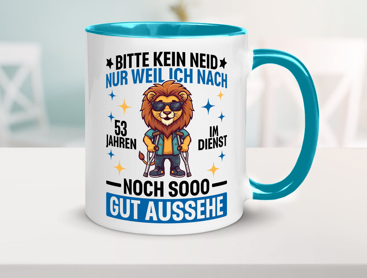 53 Jahre im Dienst | Arbeitsjubiläum Arbeit Geschenkidee Kollegen Büro Humor Tasse