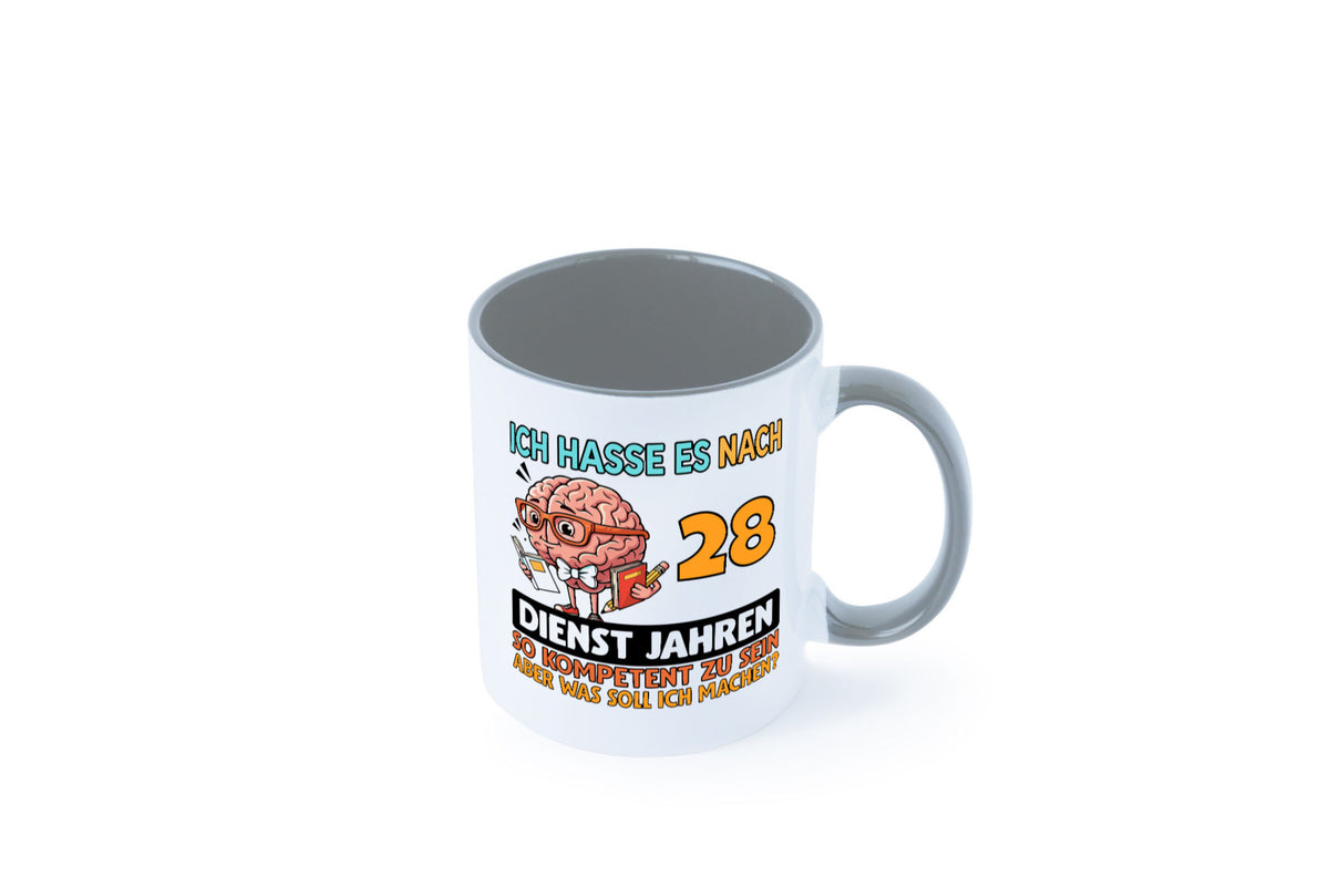 28 Dienstjahre | Arbeit Kompetent Geschenkidee Kollegen Büro Humor Tasse