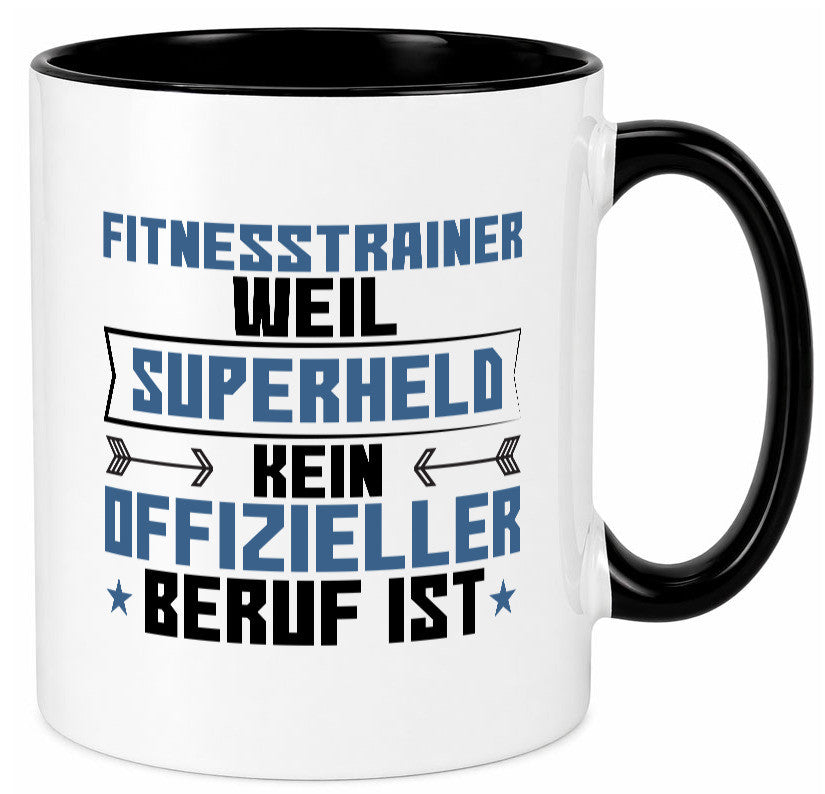 Superheld Fitnesstrainer | Personal Trainer Sport Geschenkidee Humor Tasse