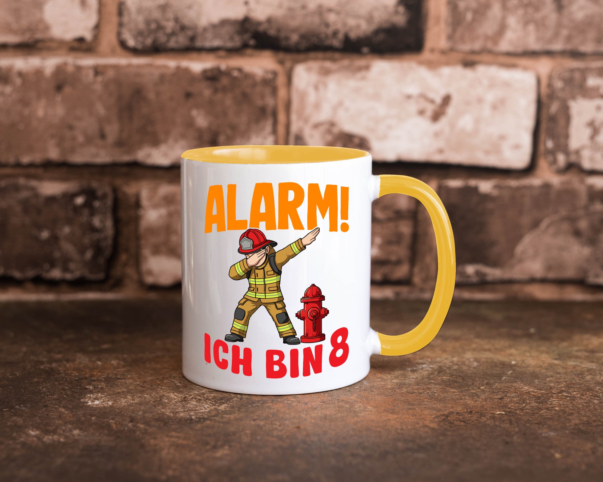 8. Geburtstag | 8 Jahre Feuerwehr Junge lustig Geschenkidee Geschenk Tasse