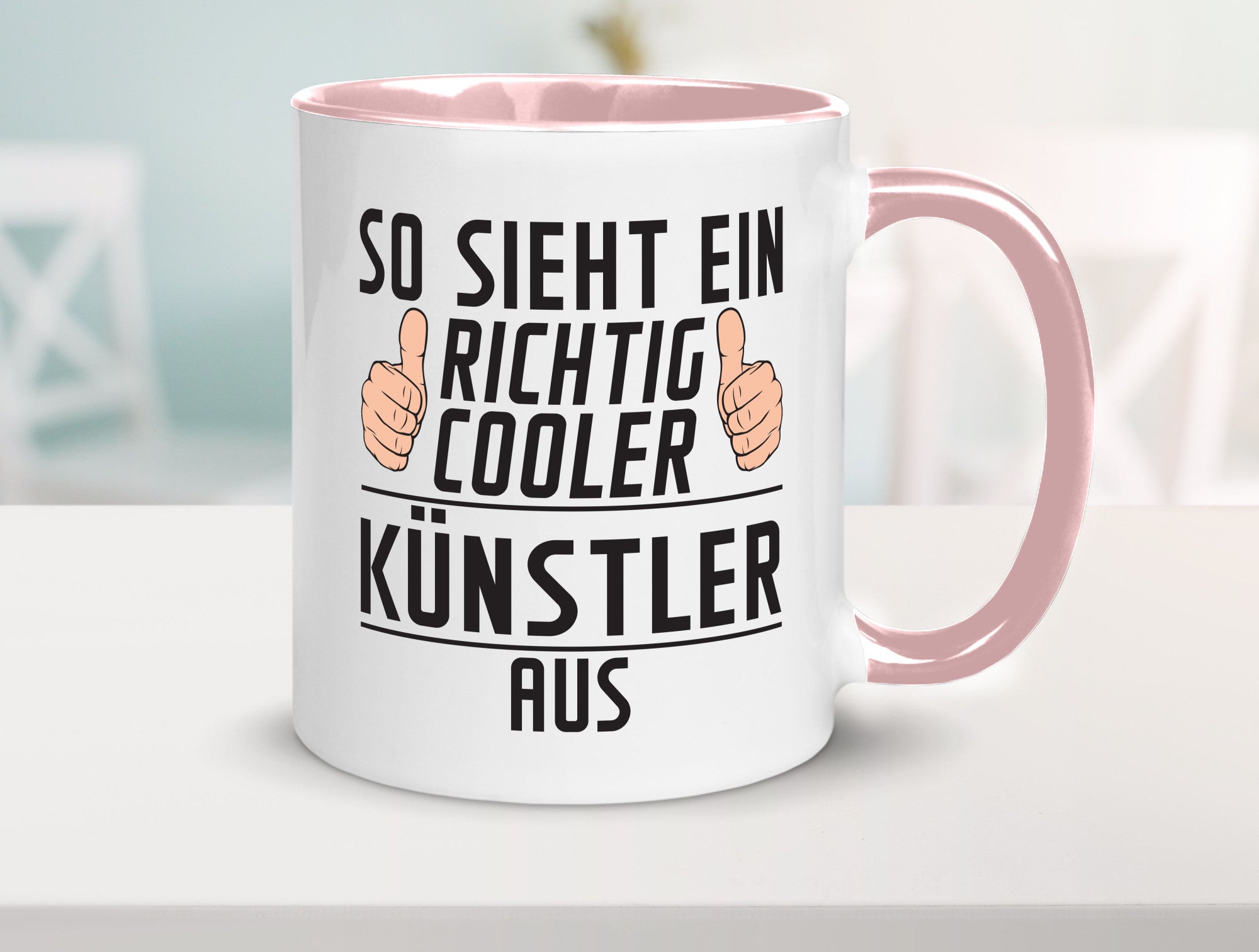 Richtig Cooler Künstler | Spruch lustig Kunst Geschenkidee Humor Tasse