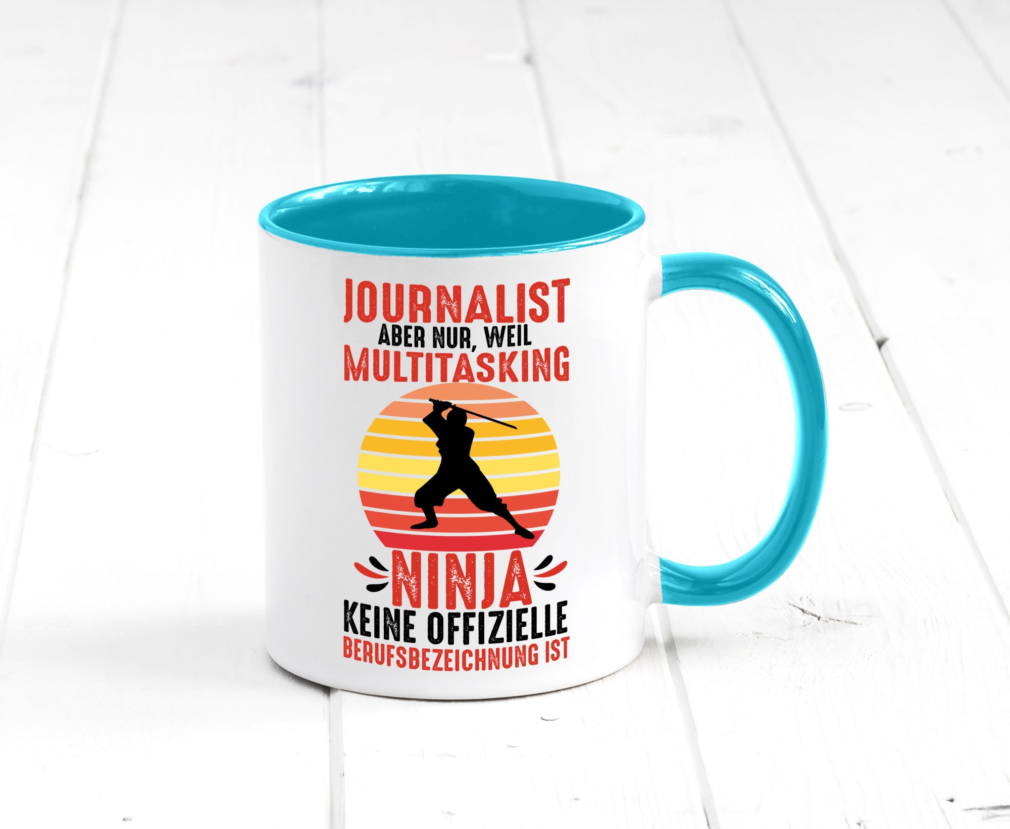 Journalist weil Multitasking Ninja kein Beruf ist Geschenk Arbeit Kollegen Büro