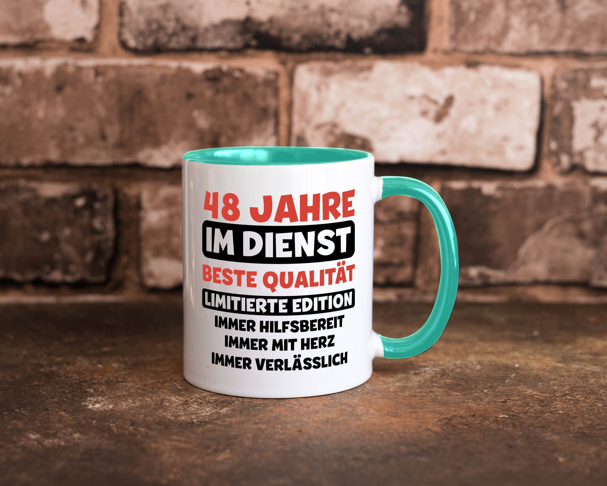 48 Jahre im Dienst | Jubiläum Arbeit v3 Humor Kollegen Büro Geschenkidee Tasse