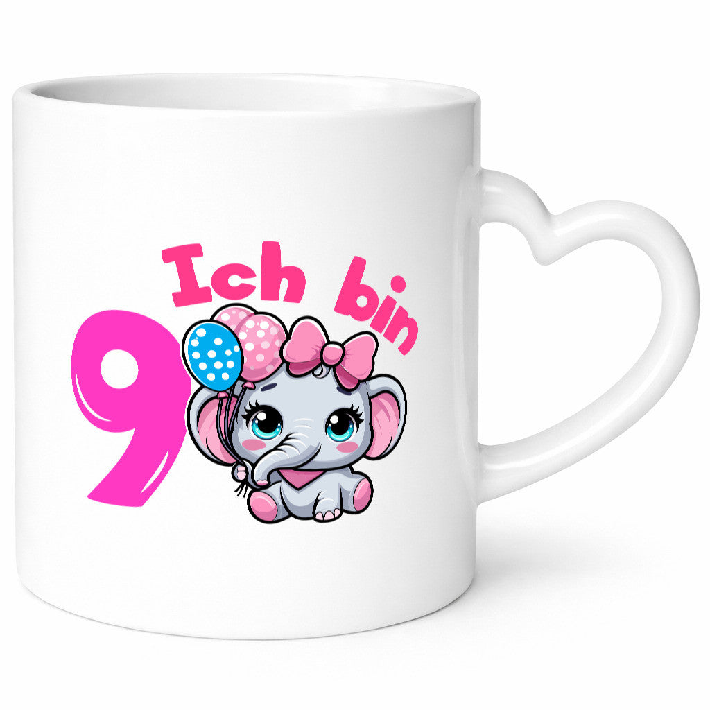 9. Geburtstag | 9 Jahre Elefant Mädchen Geschenk Geschenkidee lustiger Spruch