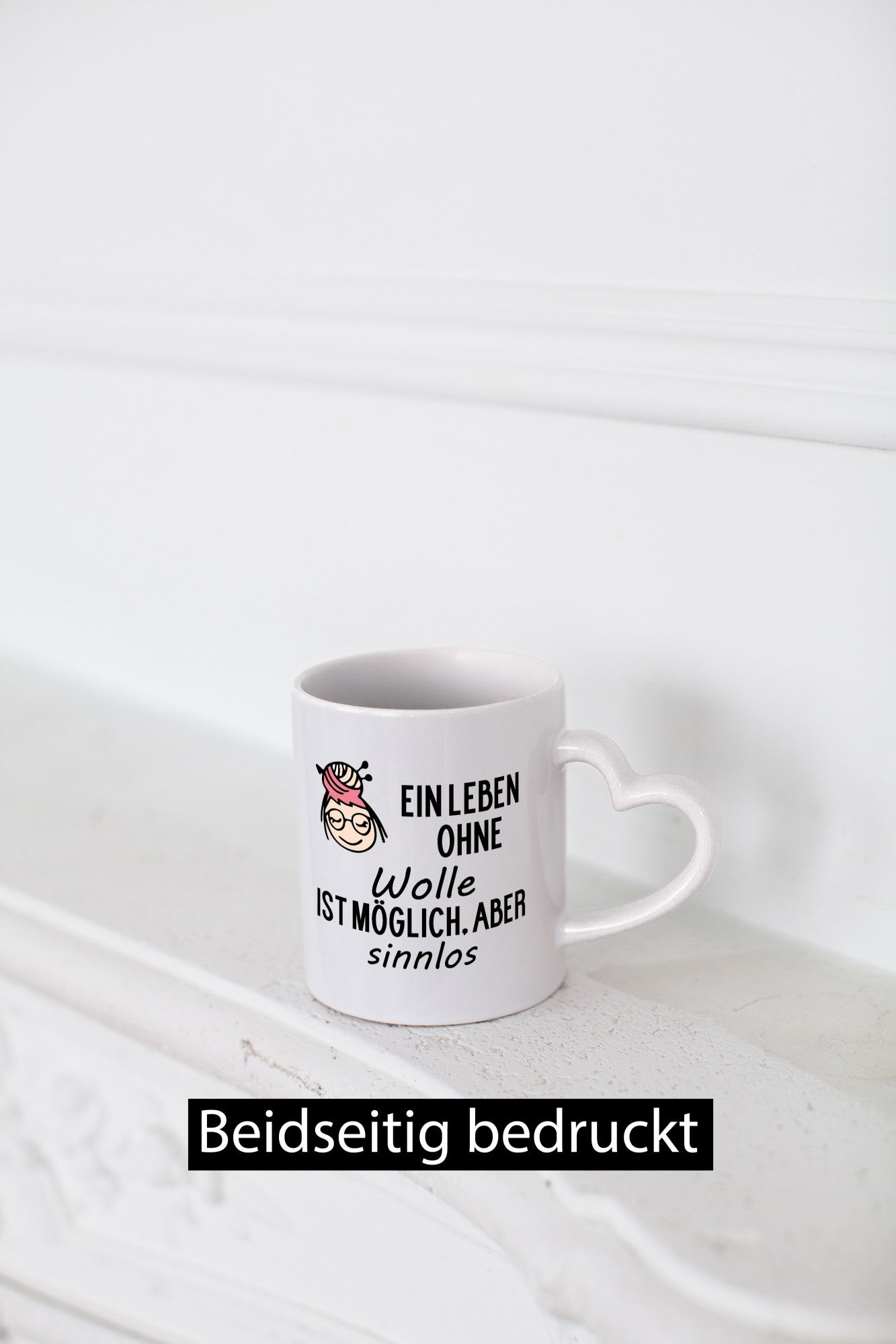 Leben ohne Wolle möglich aber Sinnlos Geschenkidee Humor Tasse