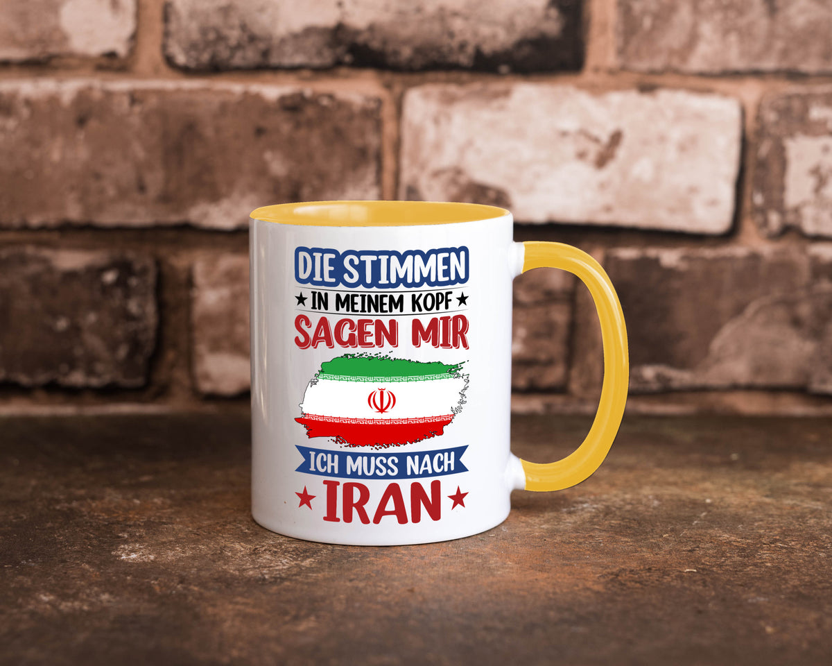 Iran | Urlaub Stimmen in meinem Kopf Traumland Humor Geschenkidee Tasse