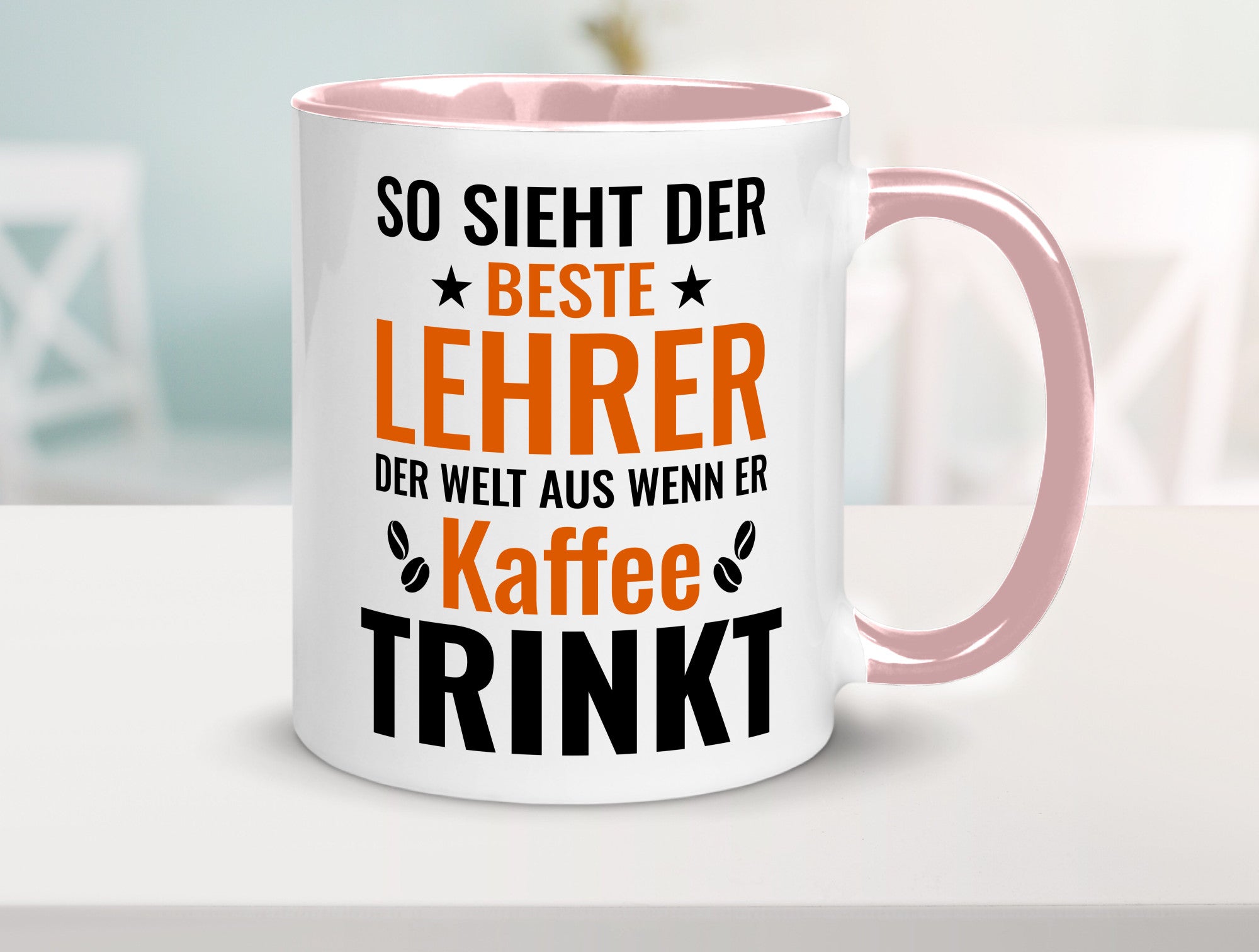 Kaffee trinkt: Lehrer | Schule Beruf Schüler Geschenk Arbeit Kollegen Büro