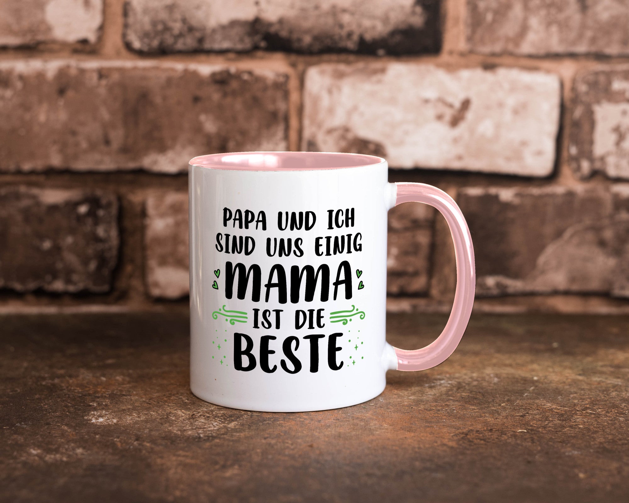Papa und ich sind uns einige Mama ist die beste | Muttertag Geschenk Familie