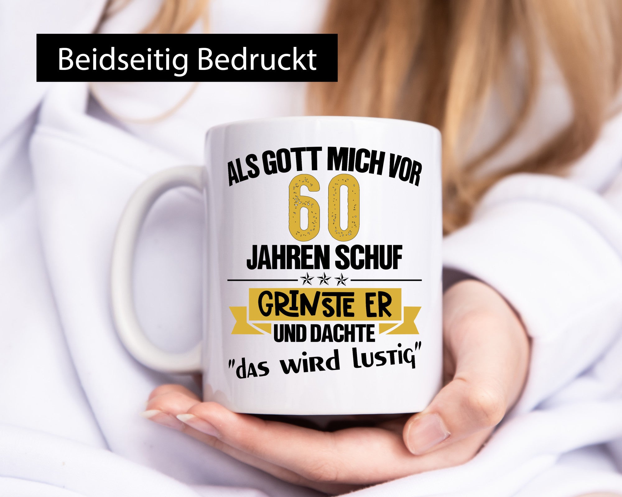 Als Gott mich schuf | 60. Geburtstag Lustiges Geschenk lustiger Spruch