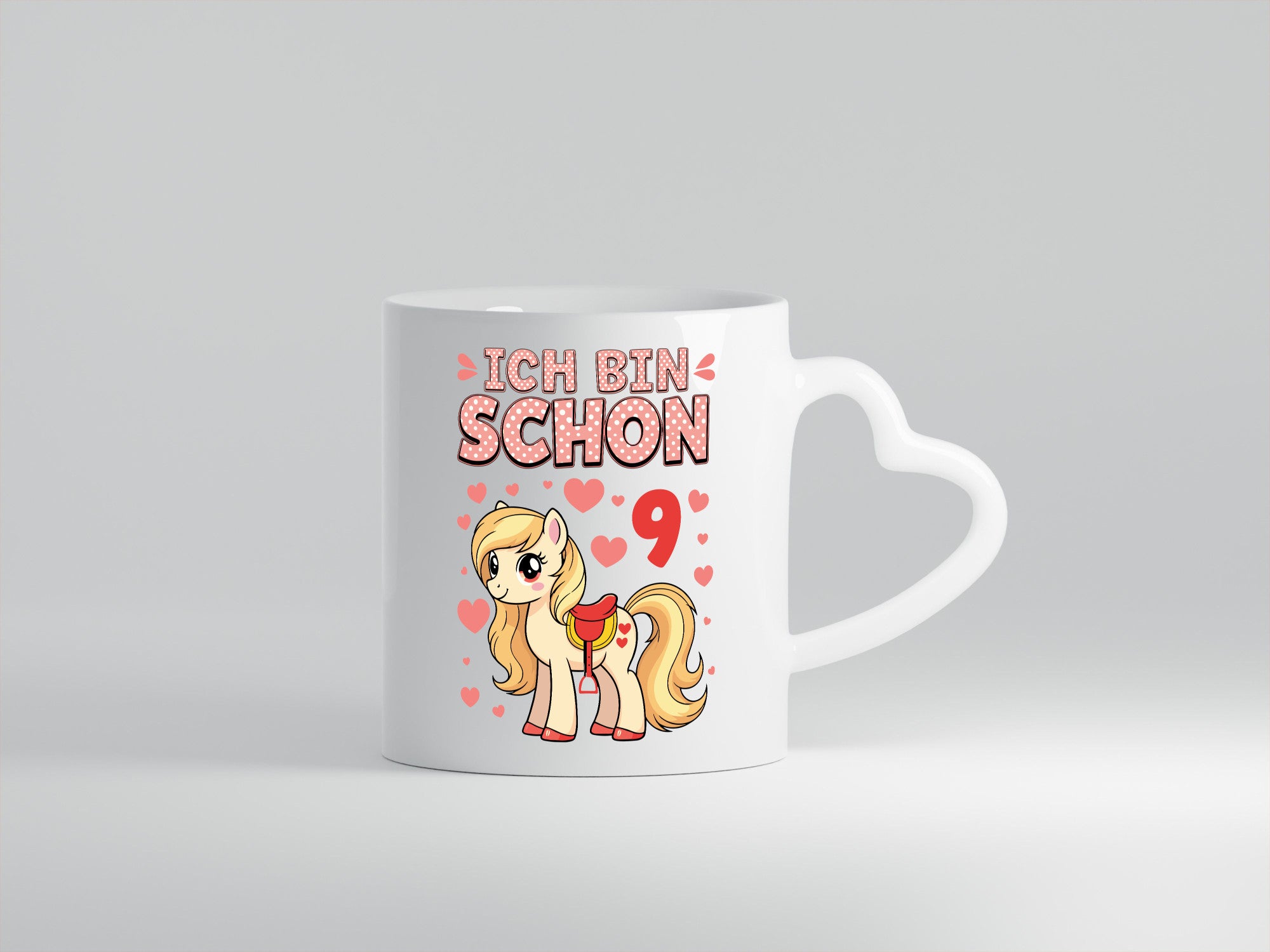 9. Geburtstag | 9 Jahre Mädchen Reiten Pony Geschenk Geschenkidee lustiger