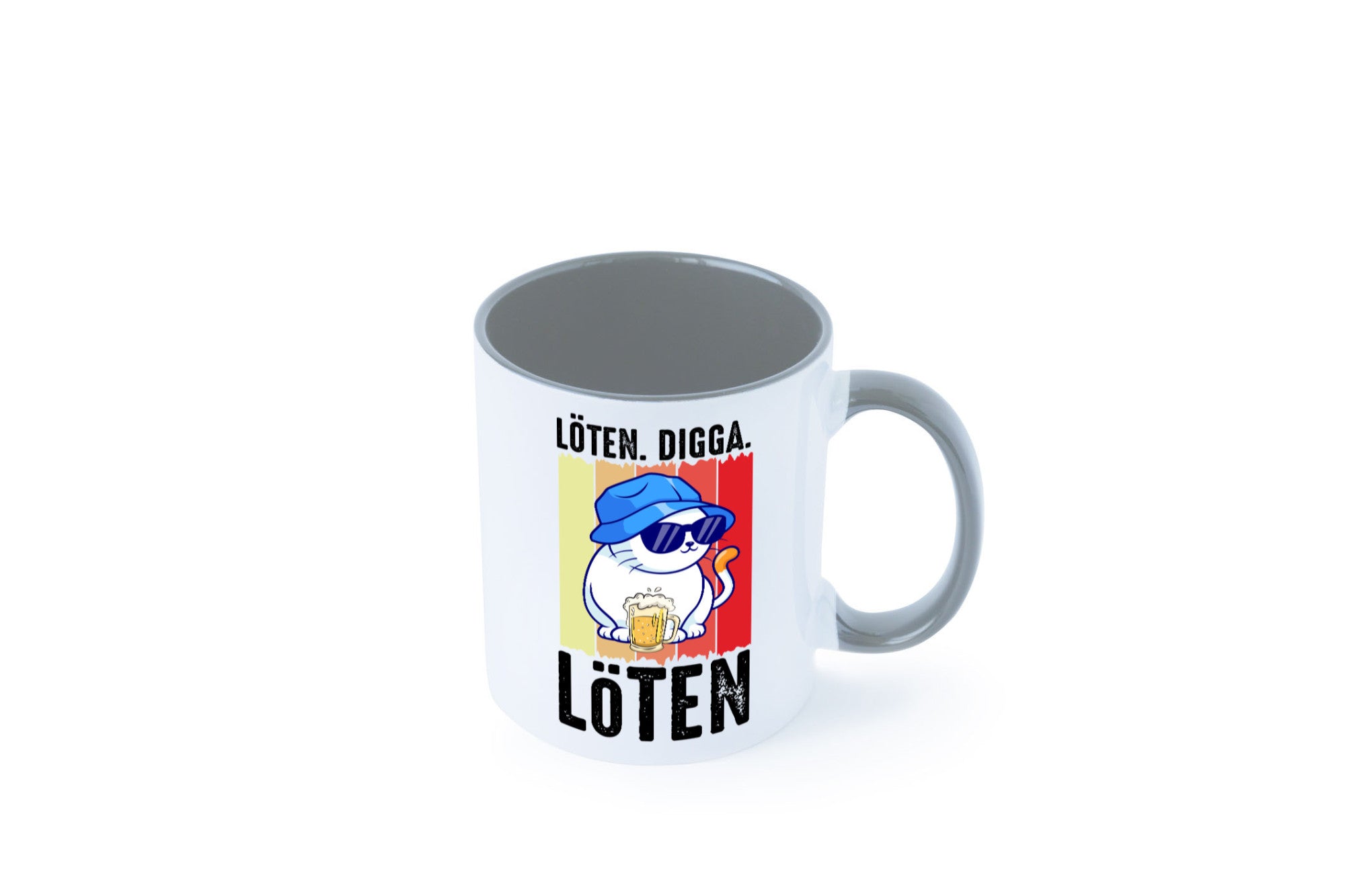 Löten Digga | Katze mit Bier Bierkatze Geschenk Tierliebhaber Humor lustiger