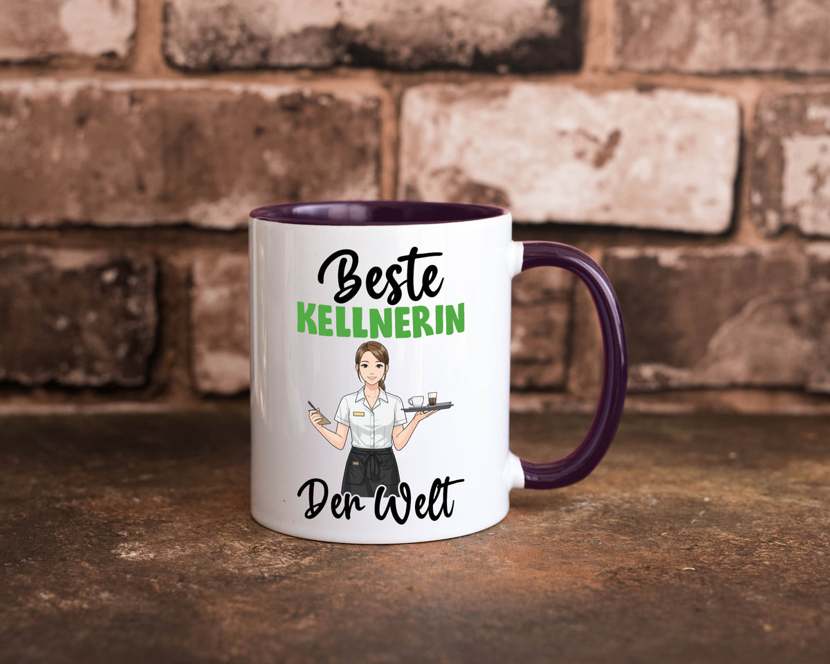 Beste Kellnerin | Beruf kellnern Bedienung v2 Humor Arbeit Kollegen Büro Tasse
