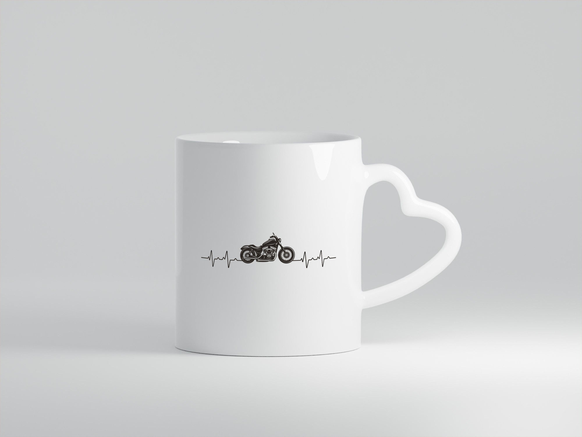 Motorrad | Herzschlag Geschenkidee Humor Tasse