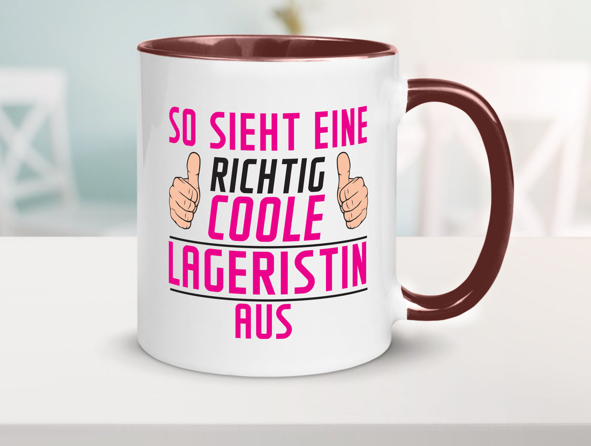 Richtig Coole Lageristin | Beruf Lager Arbeiterin Humor Arbeit Kollegen Büro Tasse