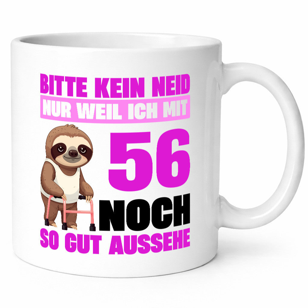 56. Geburtstag | Bitte kein neid Faultier 56 Jahre lustig Geschenkidee Geschenk