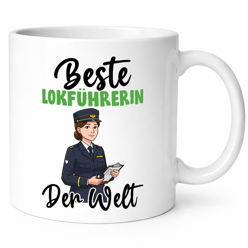 Beste Lokführerin | Zug Beruf v2 Humor Arbeit Kollegen Büro Geschenkidee Tasse