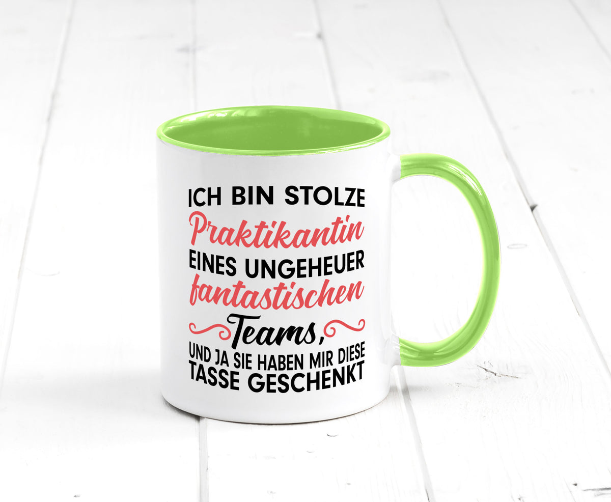 Stolze Praktikantin | Arbeitswelt Tasse Praktikum Geschenk Arbeit Kollegen Büro