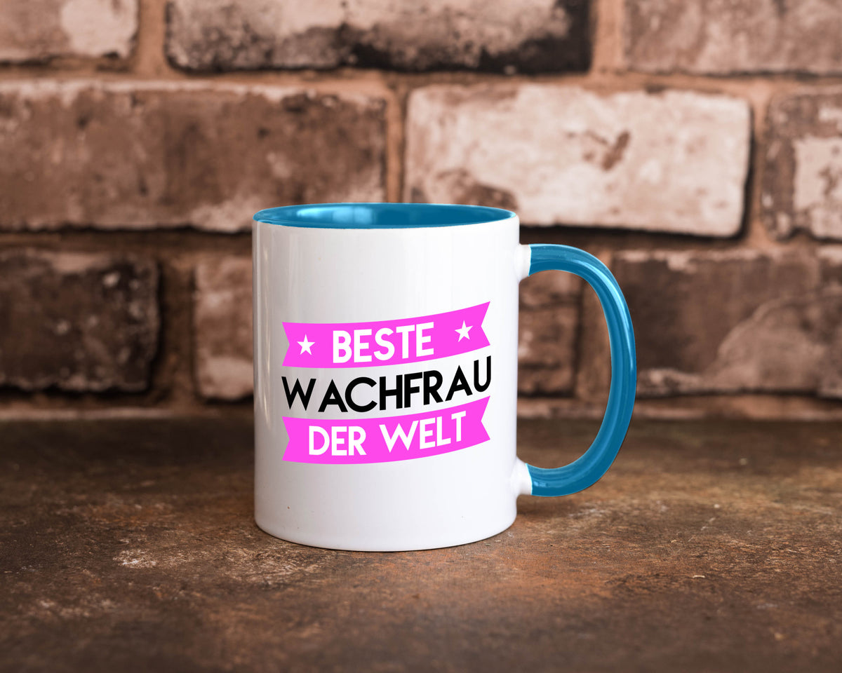 Beste Wachfrau | Wachpersonal Nachtwächter Humor Geschenkidee Tasse