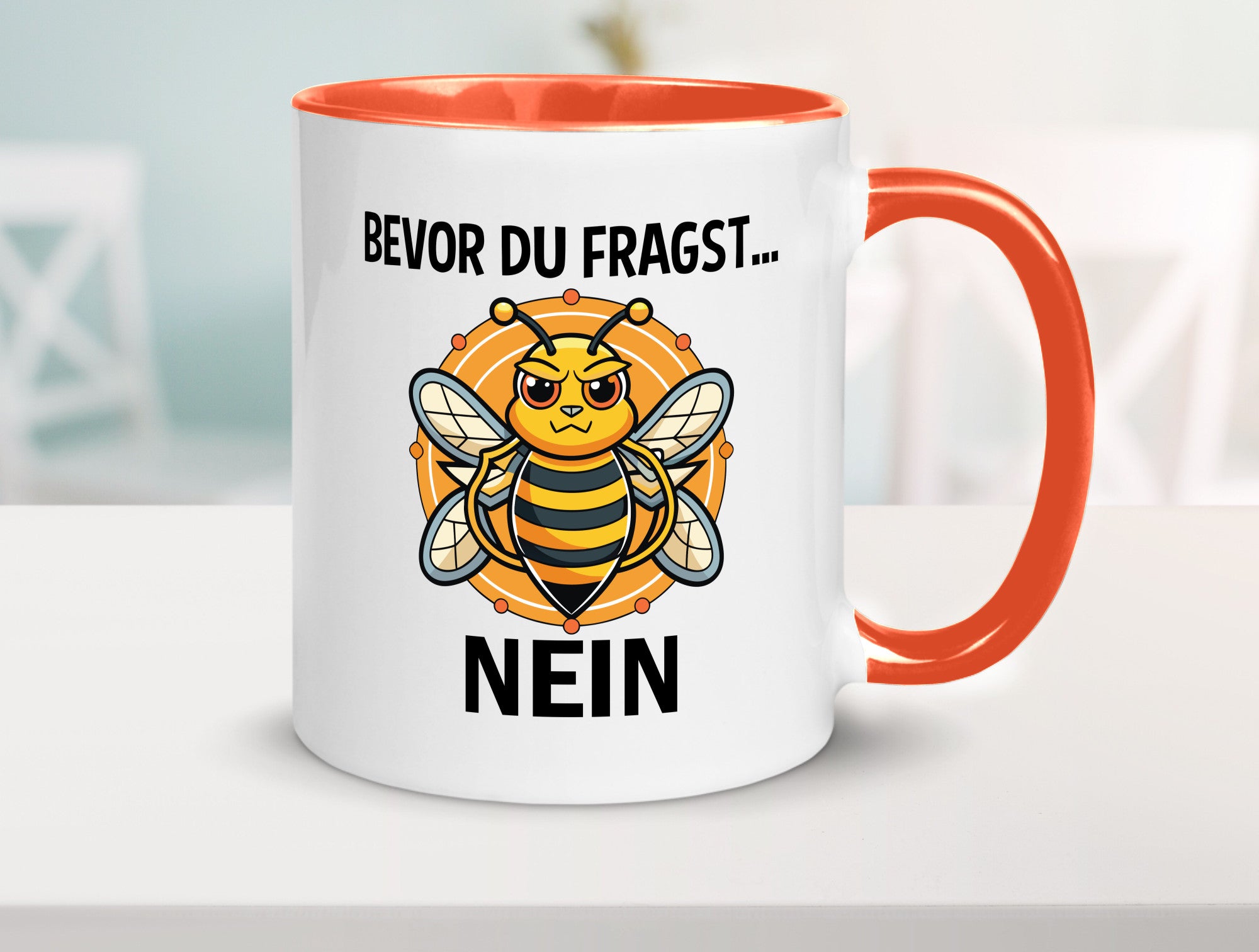 Bevor du fragst... Nein | Hummeln v2 lustig Humor Geschenkidee Geschenk Tasse