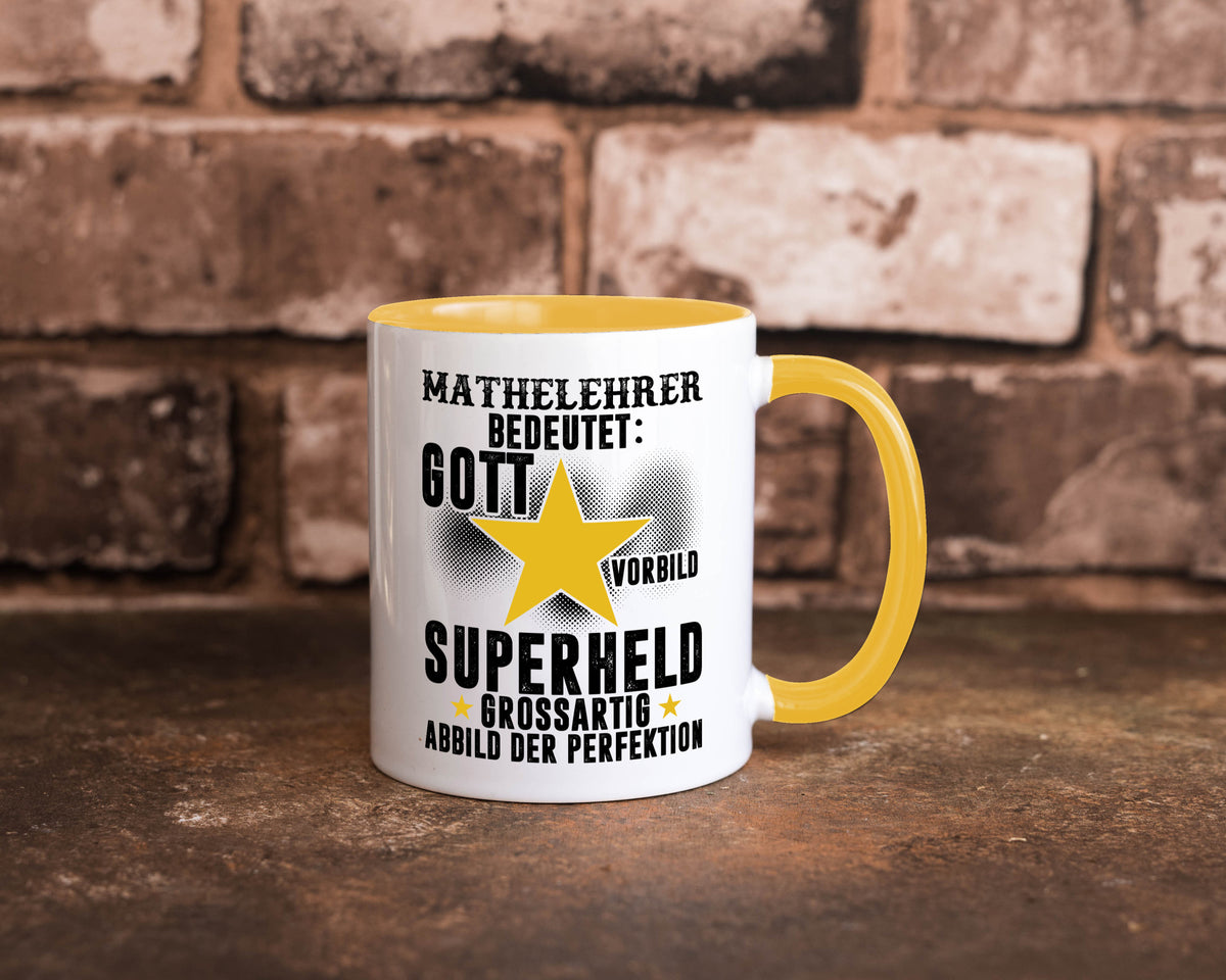 Bedeutung von Mathelehrer | Lehrer Mathe Humor Geschenkidee Tasse