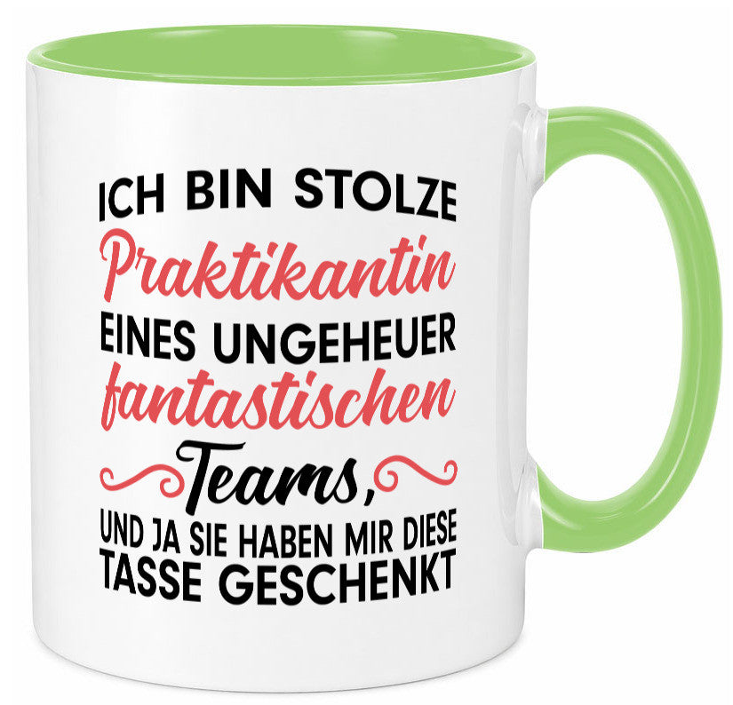 Stolze Praktikantin | Arbeitswelt Tasse Praktikum Geschenk Arbeit Kollegen Büro