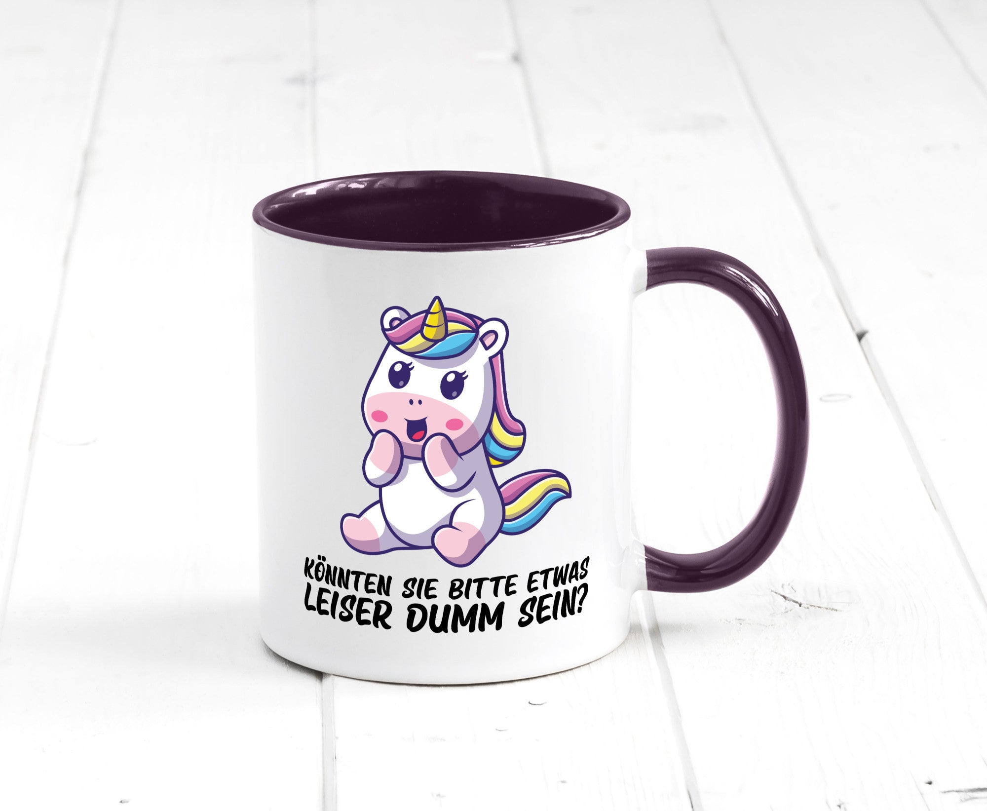 Bitte etwas leiser dumm sein | Dummheit süßes Einhorn Geschenk Humor