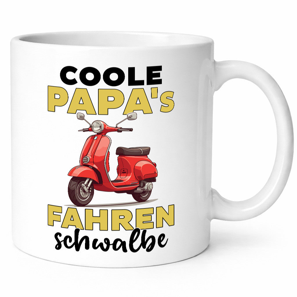 Coole Papas fahren Schwalbe | DDR Mofa Moped v2 Geschenkidee Humor Tasse