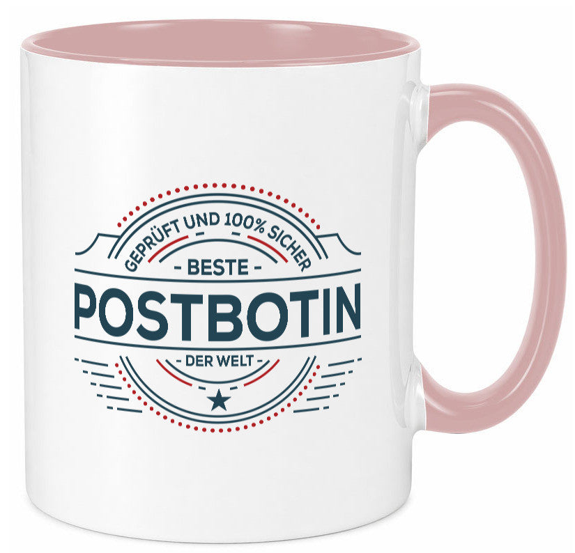 Geprüft und sicher: Postbotin | Beruf Post Briefträger lustiger Spruch Geschenk