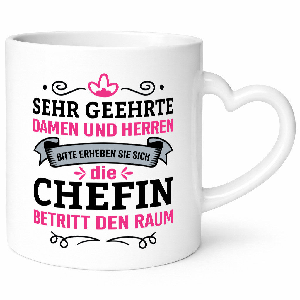 Erheben Sie sich | Cheffin Betritt den Raum Chef Bossin Humor Arbeit Kollegen
