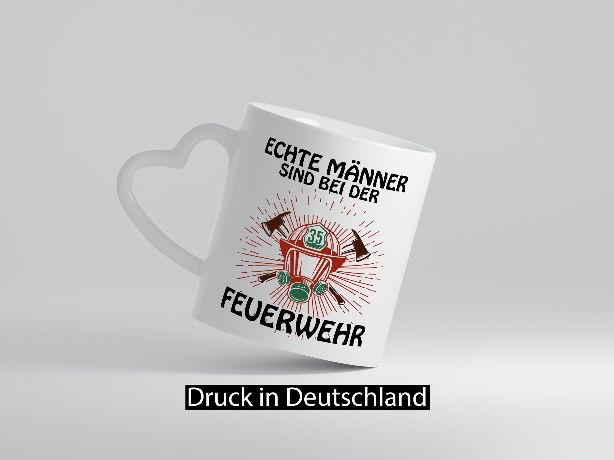 Echte Männer | Feuerwehr Brand Löschen Flammen Geschenkidee Humor Tasse