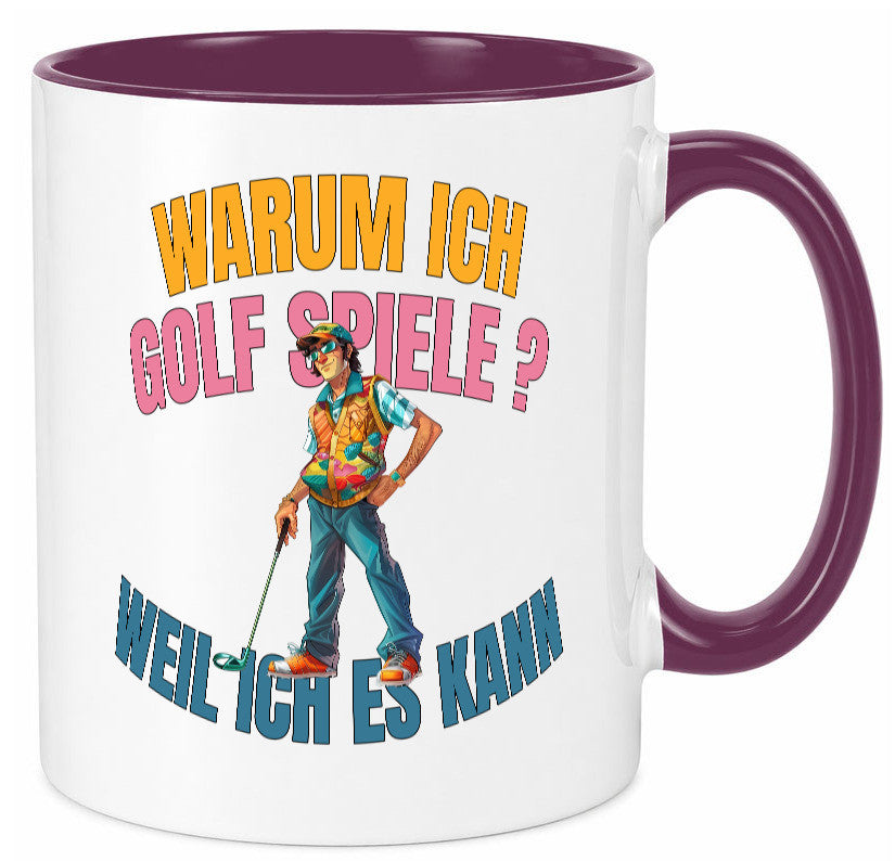 Der Golfspieler, Golfen, Freiheit beim Golfe, lustig Humor Geschenkidee Tasse