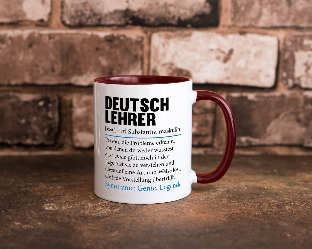 Deutschlehrer Spruch | Lehrer Schule Humor lustig Geschenkidee Geschenk Tasse