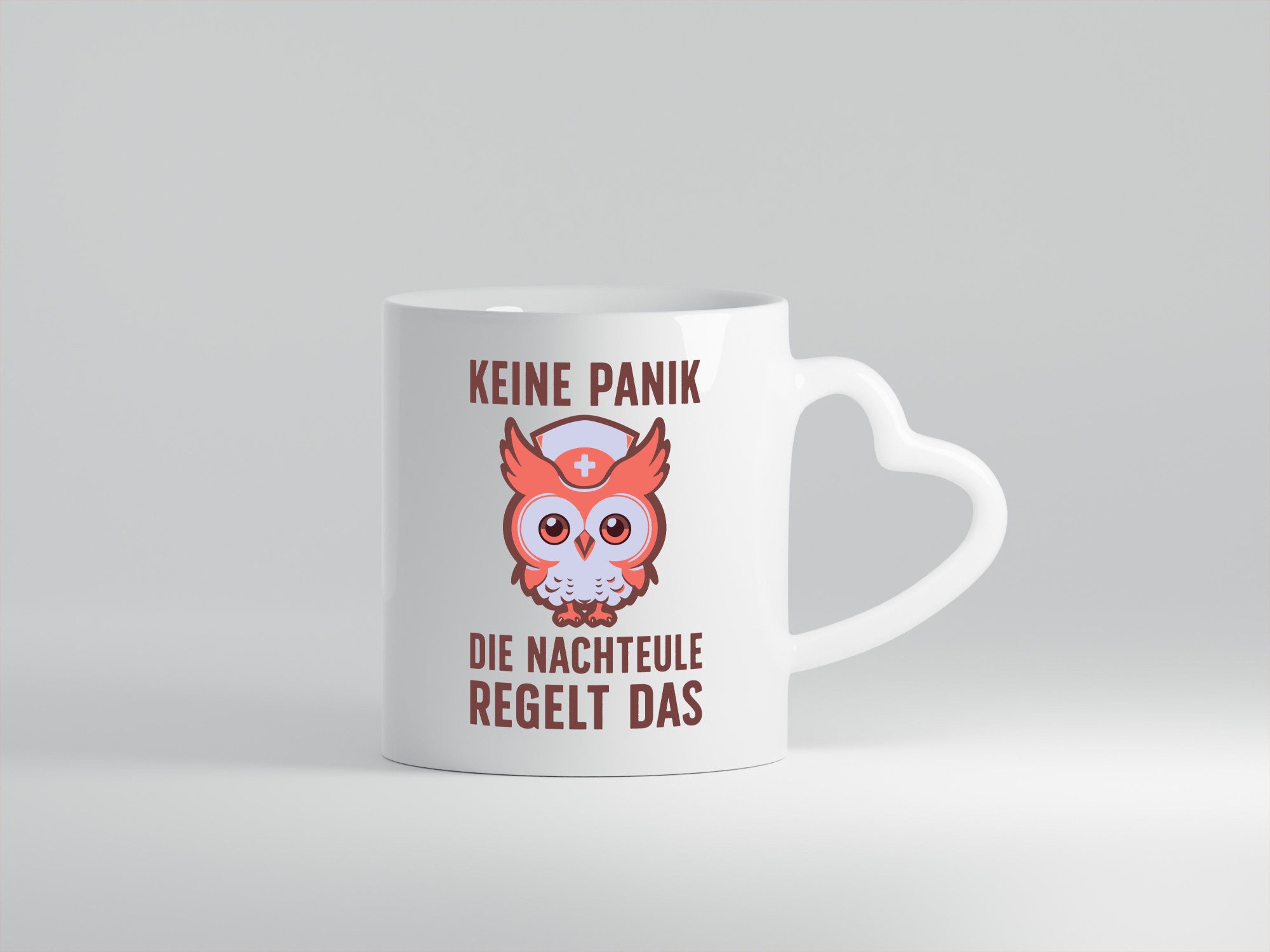 Keine Panik, Nachteule regelt das | Eule Schwesternhaube lustiger Spruch