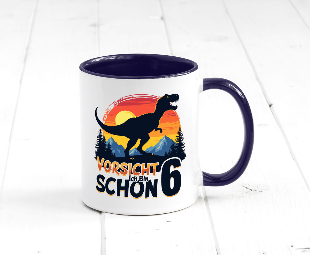 6. Geburtstag | 6 Jahre Dinosaurier Geschenkidee Humor Tasse