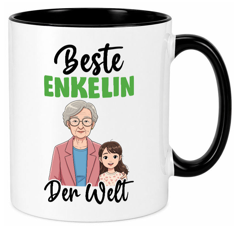 Bester Enkelin | Opa Oma Großmutter Großvater lustiger Spruch Geschenk Familie Tasse