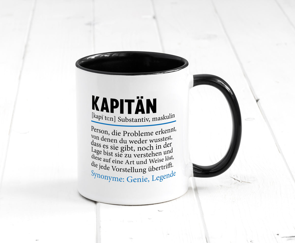 Kapitän | Spruch lustig Schiffskapitän Schiff Geschenk Humor Geschenkidee Tasse