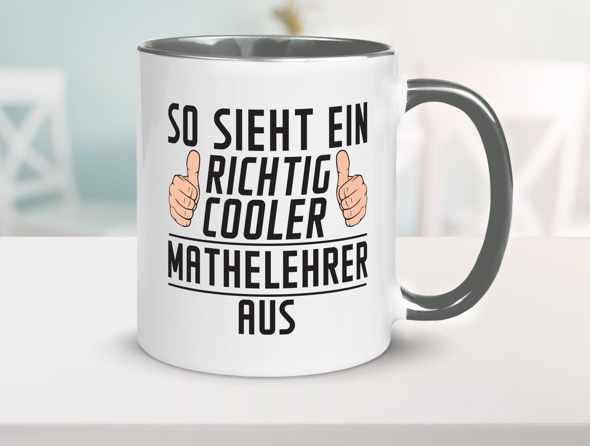 Richtig Cooler Mathelehrer | Lehrer Mathe lustig Humor Geschenkidee Geschenk Tasse