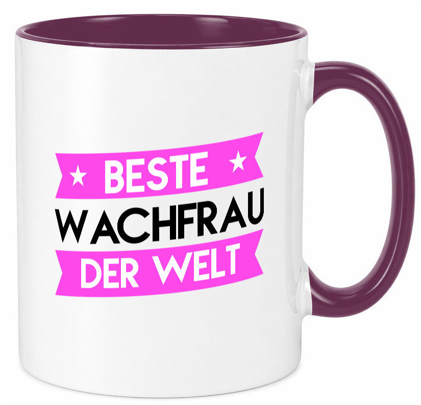 Beste Wachfrau | Wachpersonal Nachtwächter Humor Geschenkidee Tasse