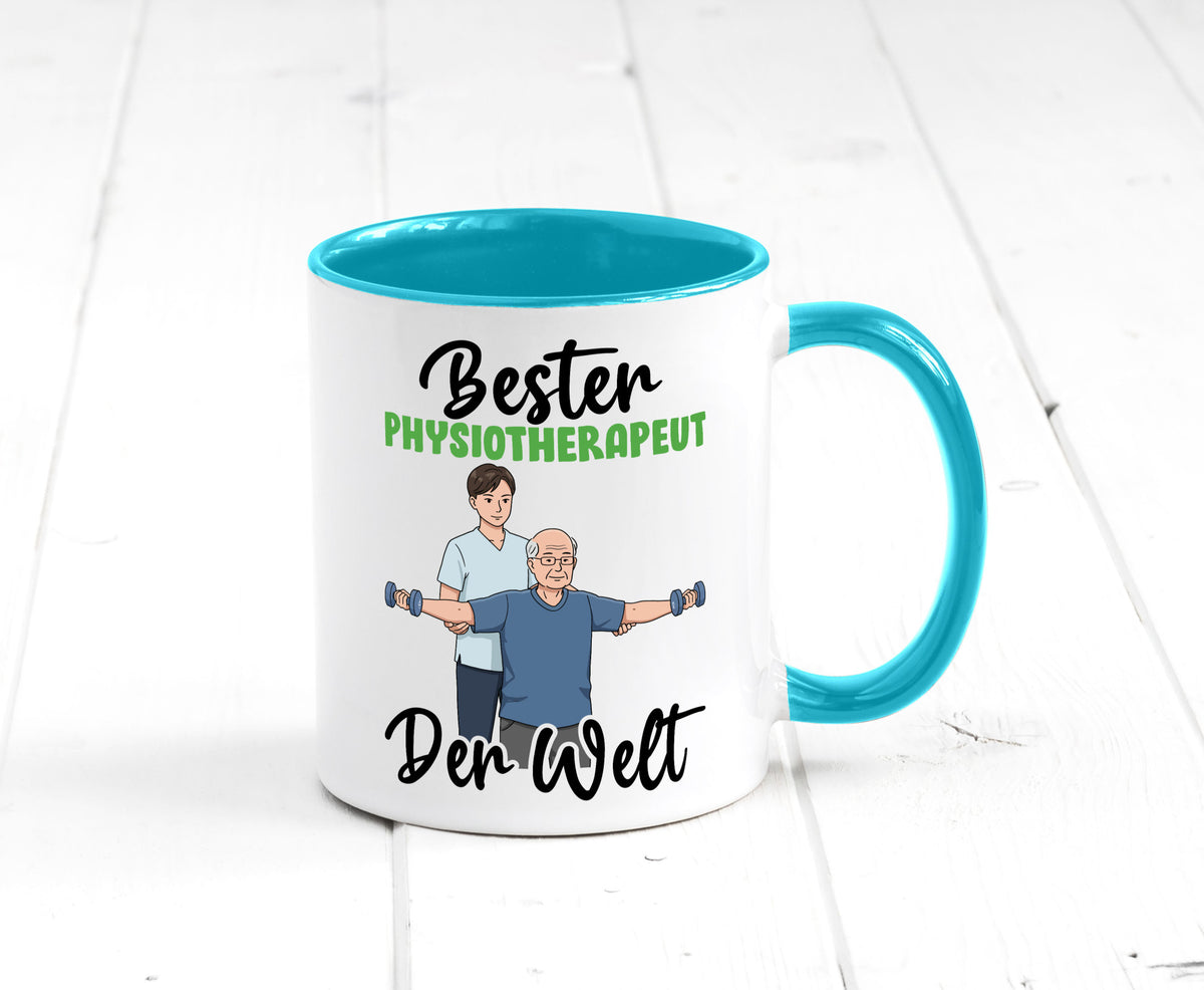 Bester Physiotherapeut v3 Geschenk Humor Geschenkidee lustiger Spruch Tasse