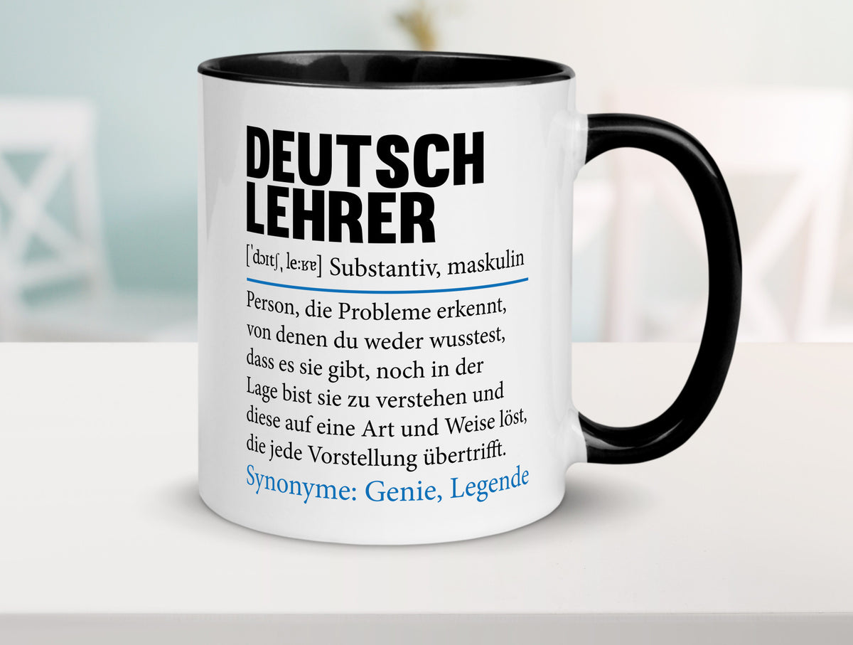 Deutschlehrer Spruch | Lehrer Schule Humor lustig Geschenkidee Geschenk Tasse