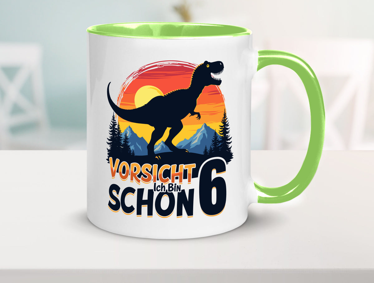6. Geburtstag | 6 Jahre Dinosaurier Geschenkidee Humor Tasse
