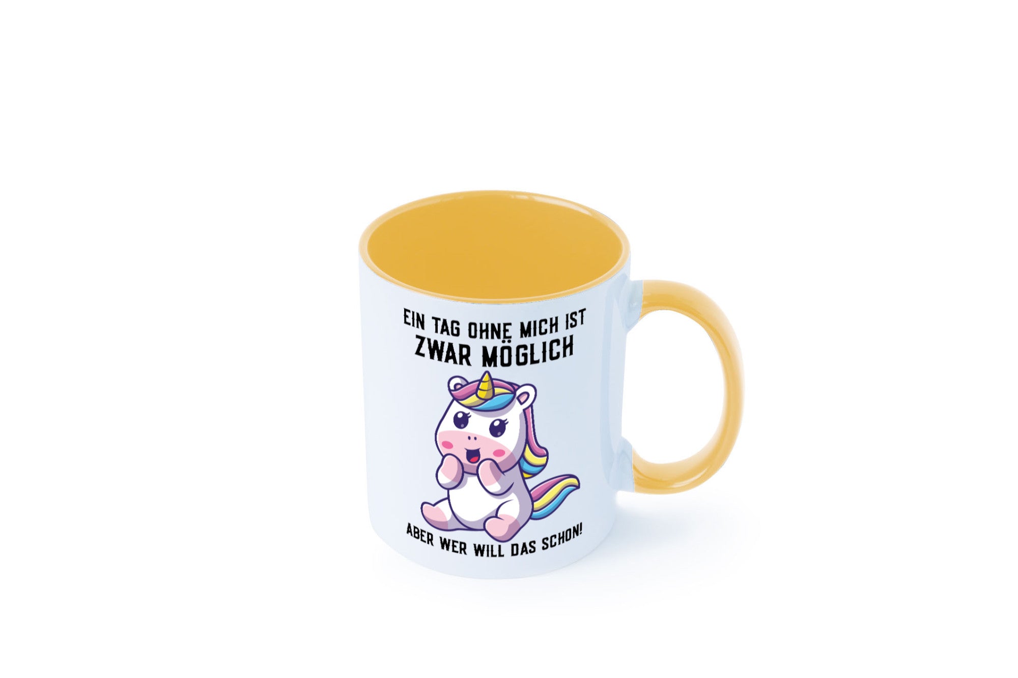 Ein Tag ohne mich ist möglich | süßes Einhorn Comic Geschenk Humor Geschenkidee