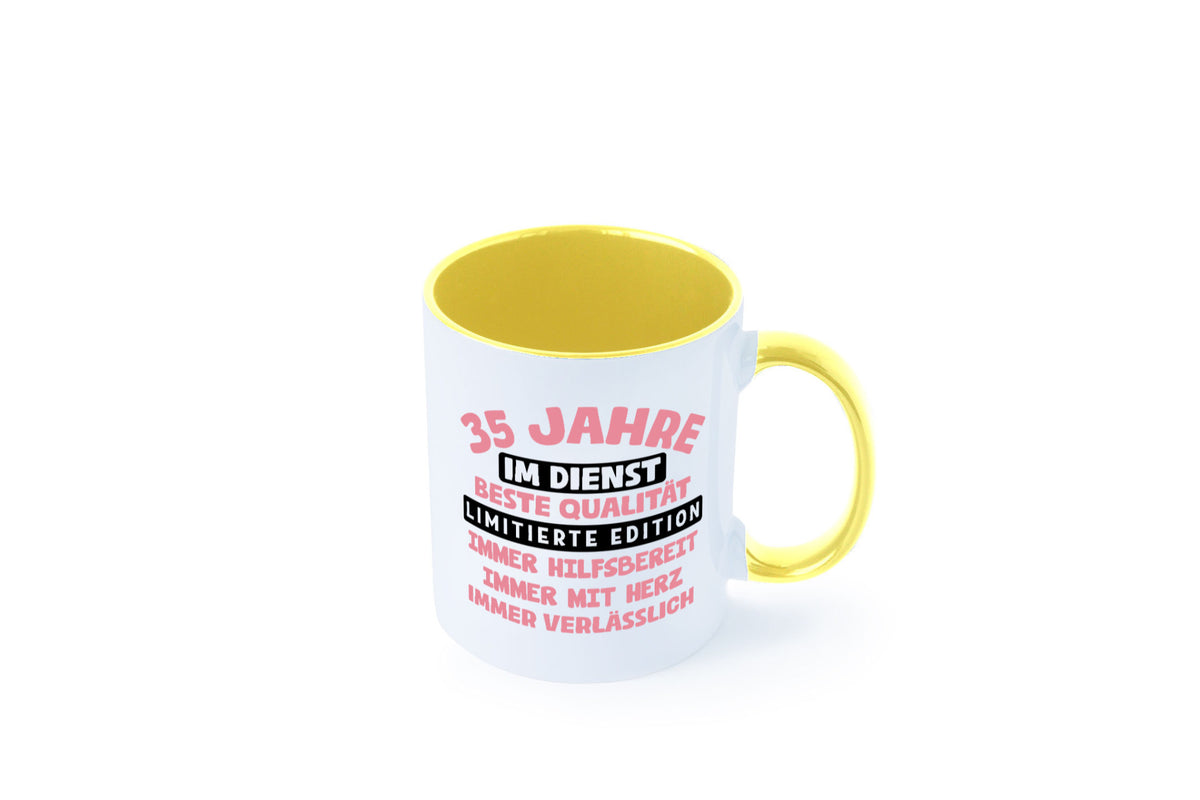 35 Jahre im Dienst | Jubiläum Arbeit v11 lustig Kollegen Büro Geschenk Tasse