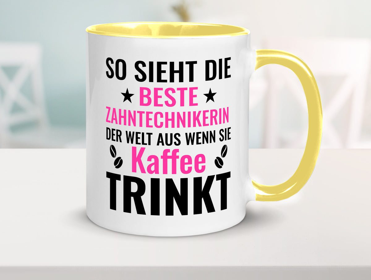 Kaffee trinkt: Zahntechnikerin | Zahnmedizin lustiger Spruch Geschenk Humor Tasse