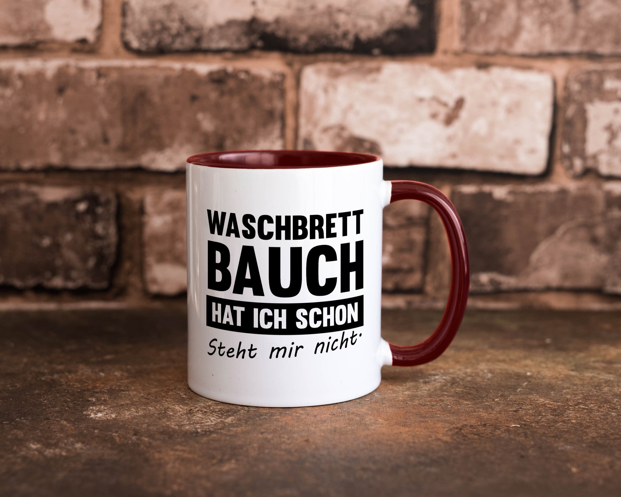 Waschbrettbauch steht mir nicht | Sixpack Gym lustiger Spruch Geschenk Humor