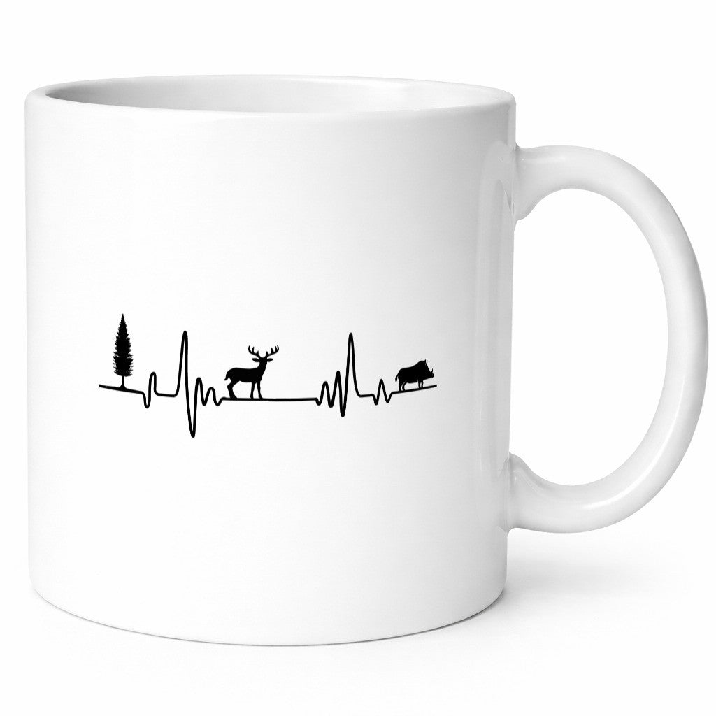 Jäger Herzschlag | Motiv Jagd Rotwild jagen Geschenkidee Humor Tasse