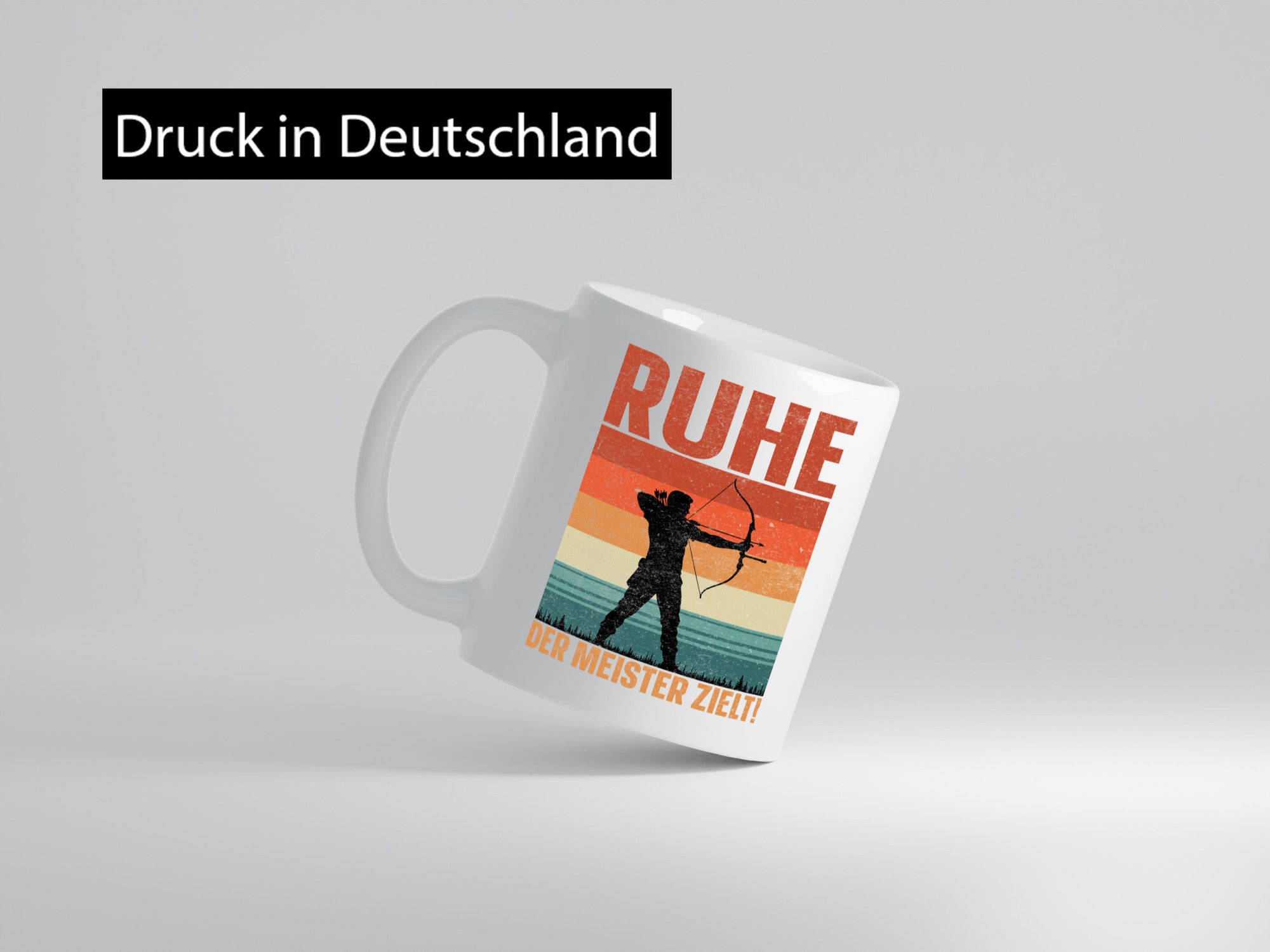Ruhe der meister Zielt | Bogensport Bogenschütze Humor Geschenkidee Tasse