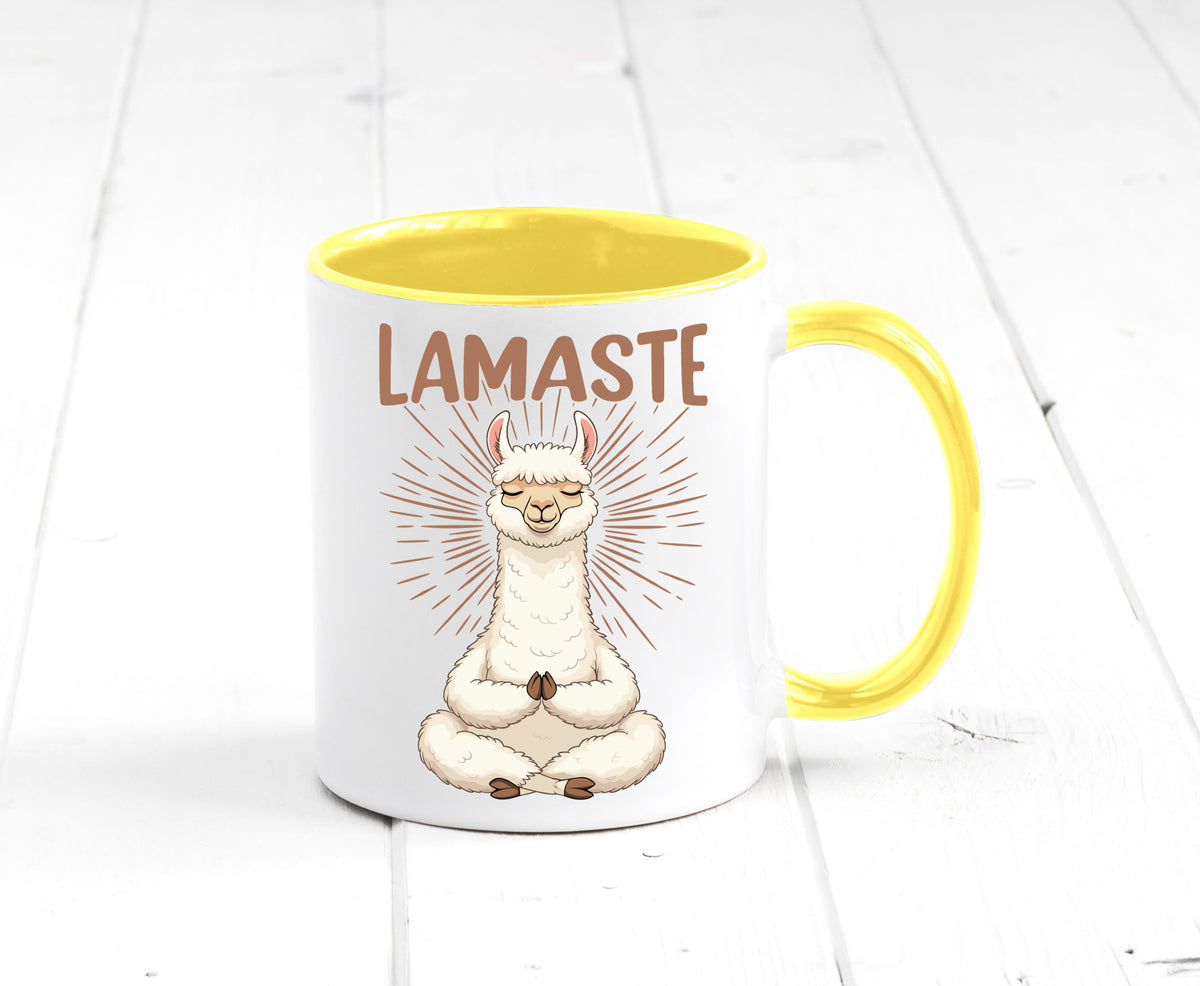 Lamaste | Lama Namaste lustiger Spruch Geschenk Humor Geschenkidee Tasse