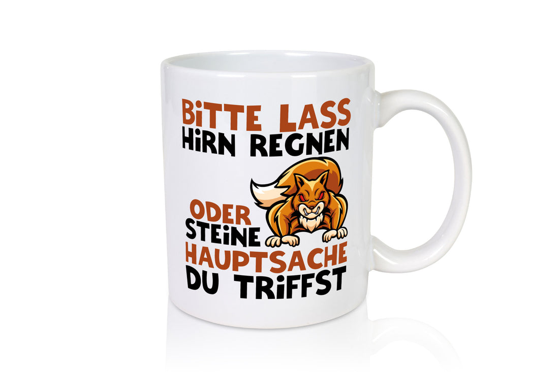 Hirn regen lassen lustiger Spruch Geschenk Humor Geschenkidee Tasse