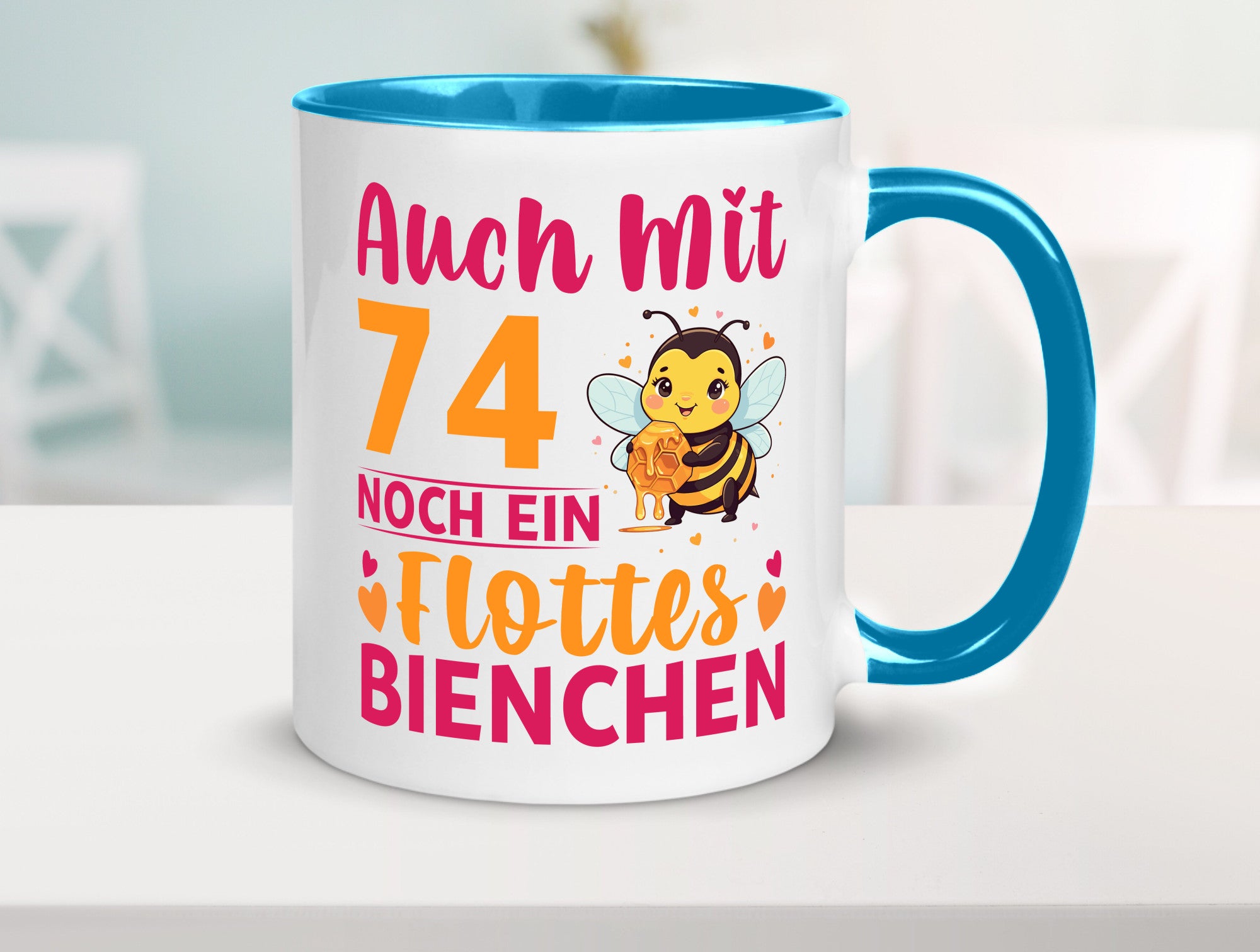 74. Geburtstag | Flottes Bienchen 74 Jahre v2 Geschenkidee Humor Tasse